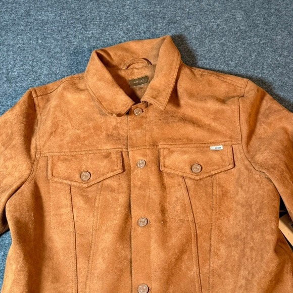 Mother Bruiser Jacket Spice‎ Brown Faux Suede Rhinestone Sun Jacket M Boho NWT - Picture 3 of 13